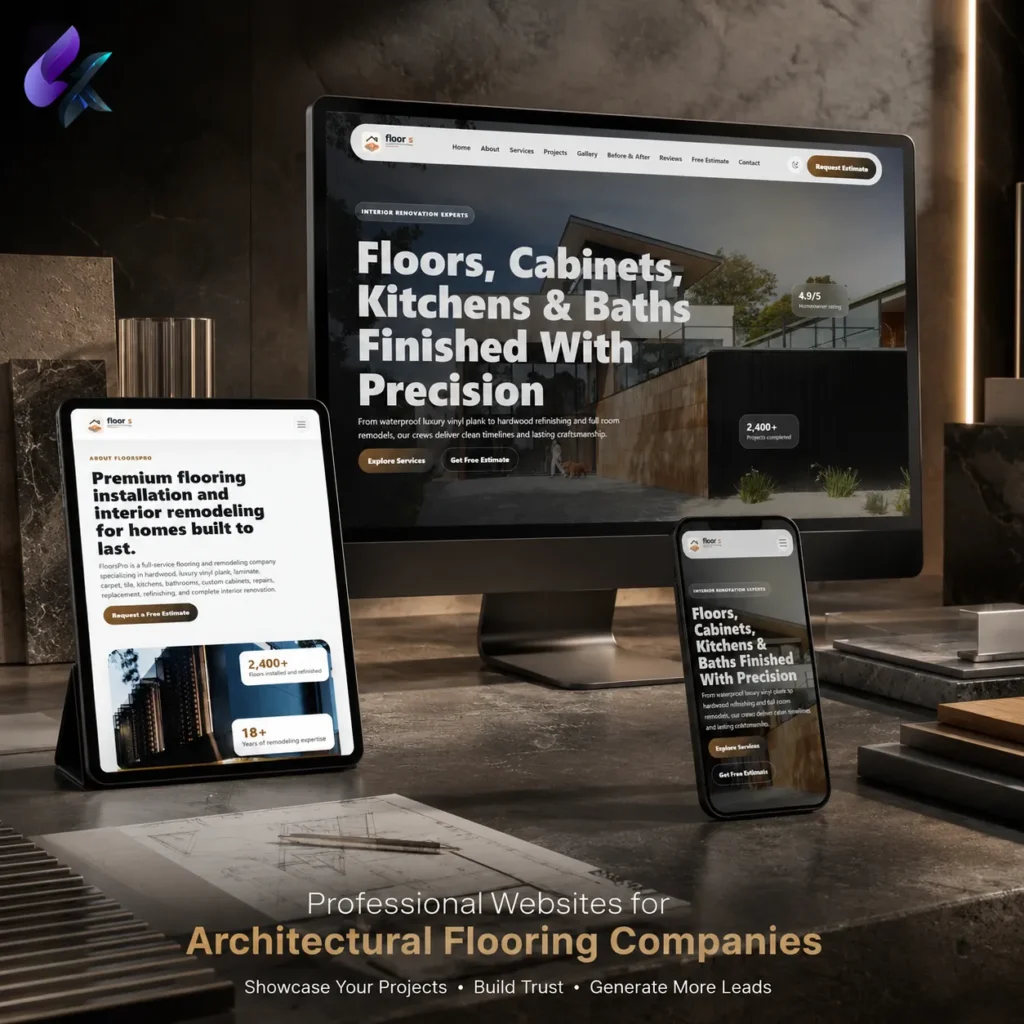 A contractor and architectural flooring website preview